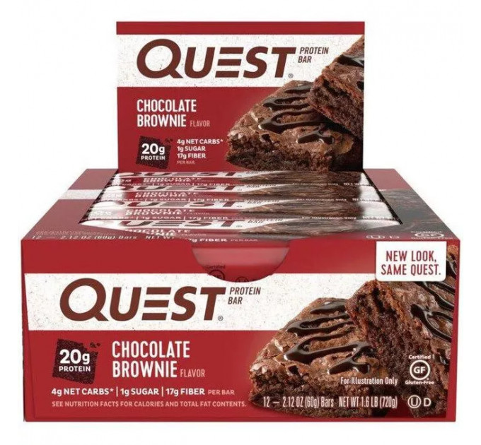 Набір протеїнових батончиків Quest Nutrition 12 шт х 60 грам мікс різних смаків