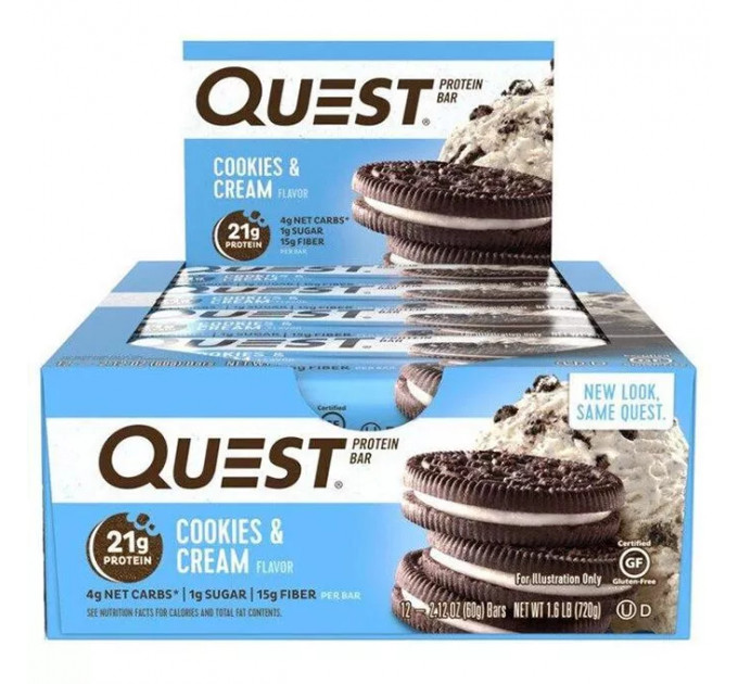 Набір протеїнових батончиків Quest Nutrition 12 шт х 60 грам мікс різних смаків