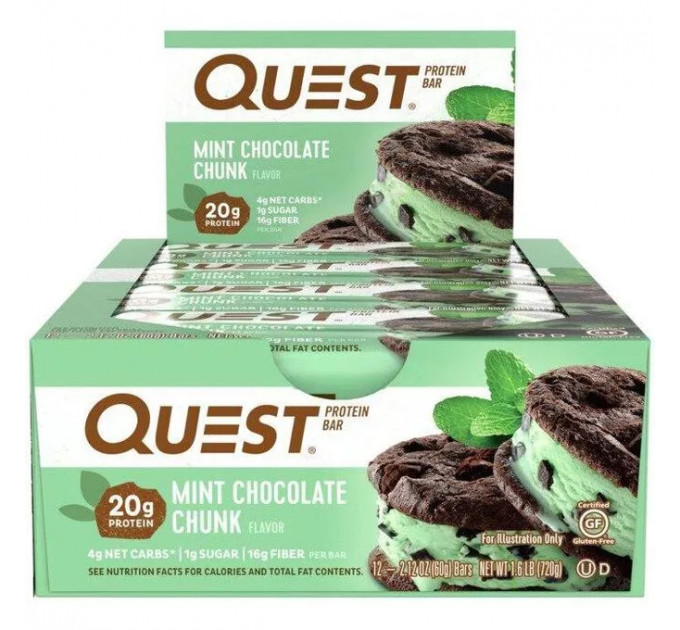 Набір протеїнових батончиків Quest Nutrition 12 шт х 60 грам мікс різних смаків
