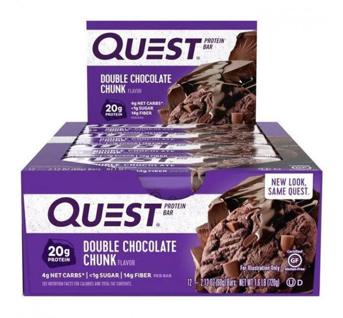 Набір протеїнових батончиків Quest Nutrition 12 шт х 60 грам мікс різних смаків