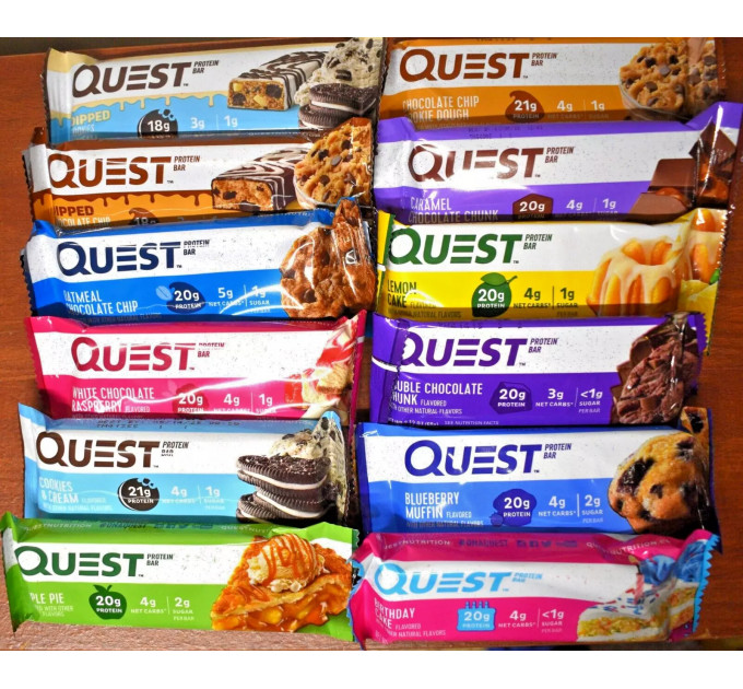 Міксовий набір батончиків різних смаків 12 штук по 60 грам