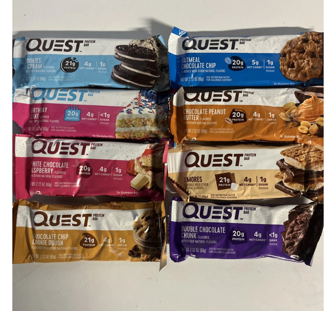 Міксовий набір батончиків різних смаків 12 штук по 60 грам