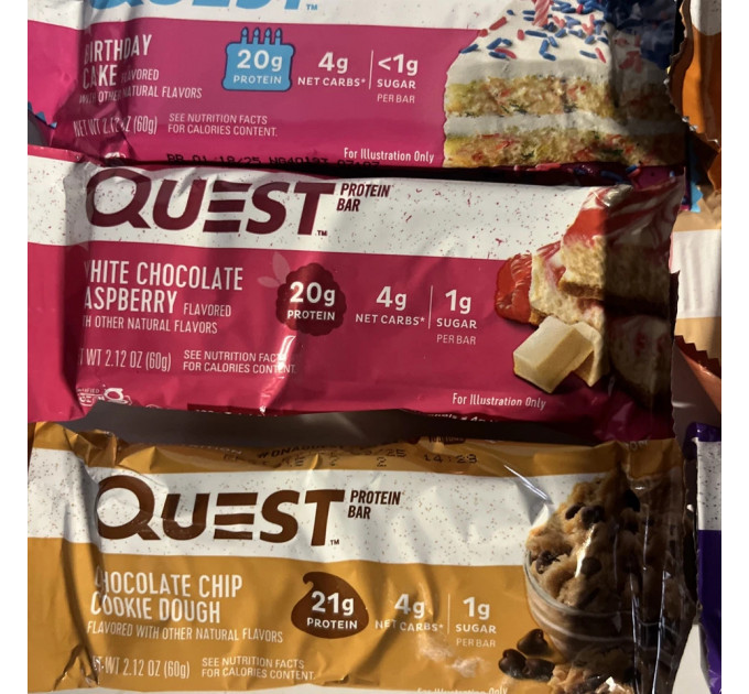 Міксовий набір батончиків різних смаків 12 штук по 60 грам