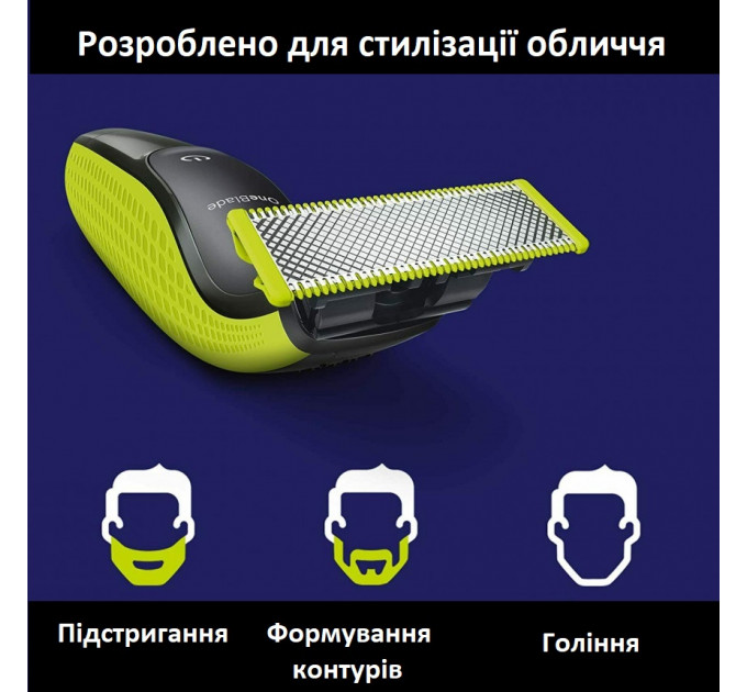 Чоловічий набір для гоління акумуляторний тример Philips Norelco OneBlade Hybrid QP2520/70 і чохол