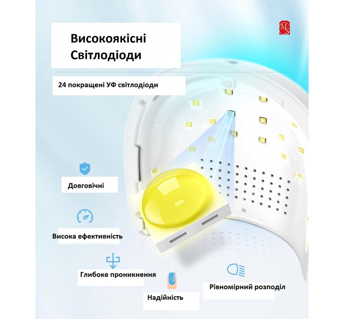 LED-лампа для полімеризації гель-лаку MelodySusie 48 Вт біла