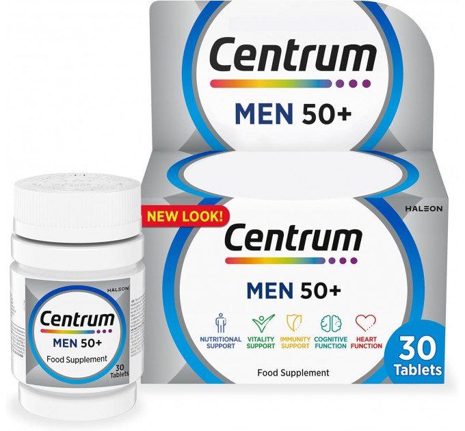 Вітамінно-мінеральний комплекс для чоловіків старше 50 років Centrum Men 50+ 30 таблеток
