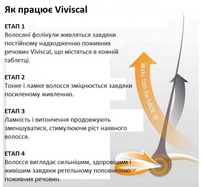 Чоловічий комплекс для росту волосся Viviscal Men's Hair Growth 180 таблеток (3 місяці) 