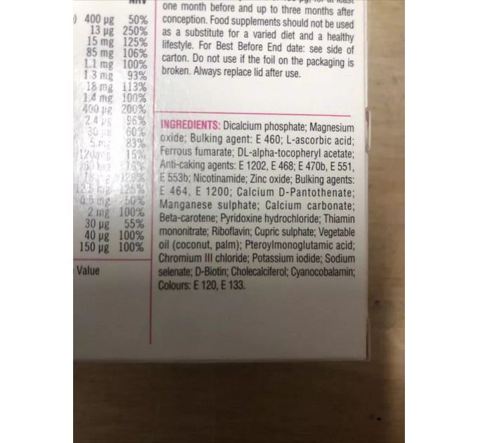 Вітаміни для зачаття Centrum Conception з фолієвою кислотою 400 мкг 30 таблеток