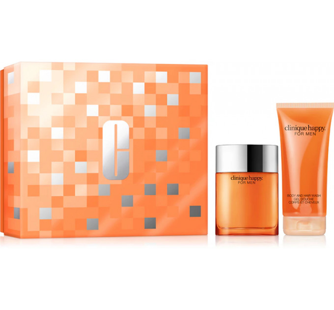 Подарунковий набір для чоловіків Clinique Happy (туалетна вода 100 мл + гель для душу 200 мл)