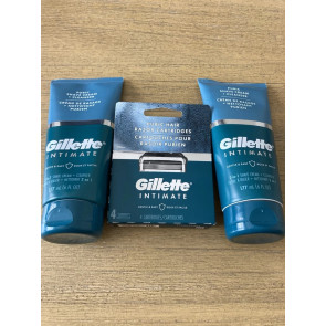 Набір для гоління інтимних зон Gillette Intimate 4 картриджі та 2 тюбики крему по 177 мл