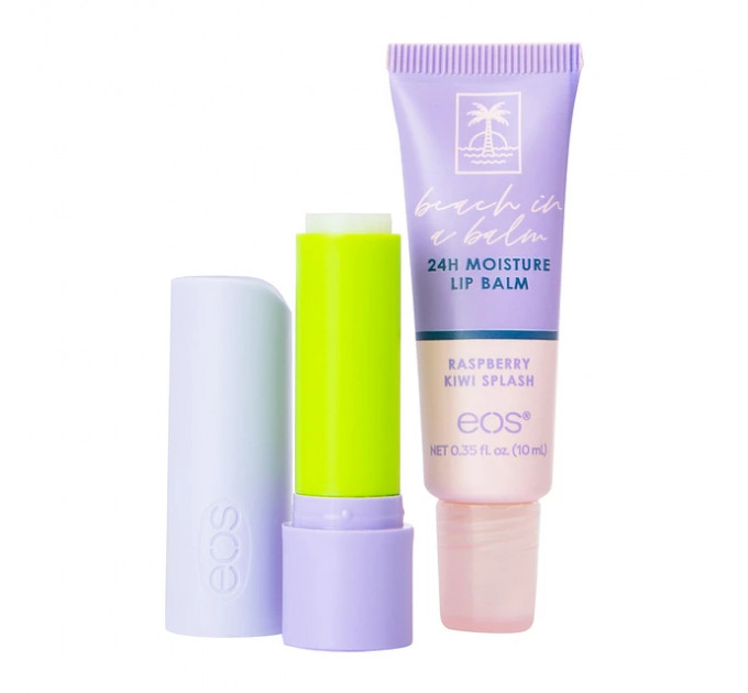 Набір бальзамів для губ EOS FlavorLab з олією ши ароматом малини та ківі 2 шт