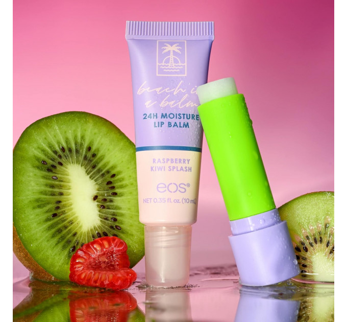 Набір бальзамів для губ EOS FlavorLab з олією ши ароматом малини та ківі 2 шт