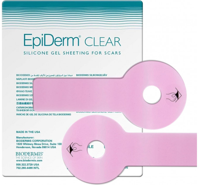 Силиконовый пластырь от шрамов после маммопластики Epi-Derm Areopexy (1 пара) прозрачный