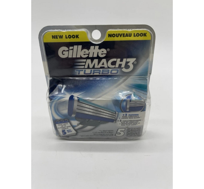 Запасные кассеты для бритвы Gillette Mach3 Turbo 5 шт