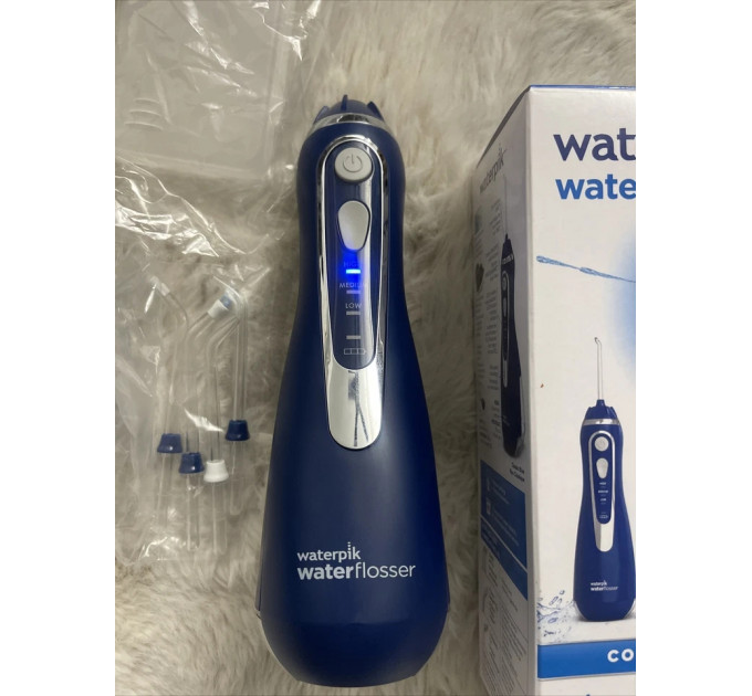 Два портативних іригатори Waterpik WP-583 Cordless Advanced 2 шт (синій і білий)