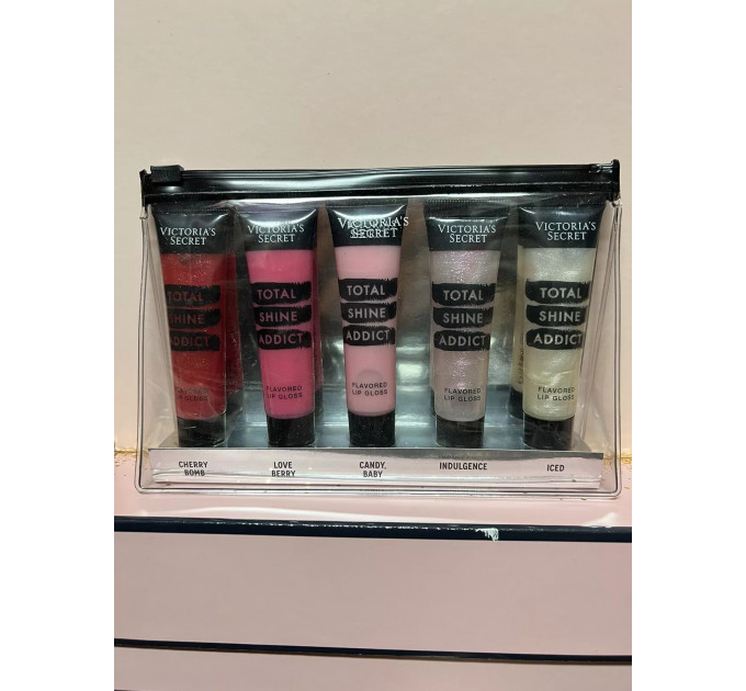 Набір блисків для губ Victoria`s Secret Total Shine Addict Flavored Lip Gloss Multi Glosses (5 блисків)