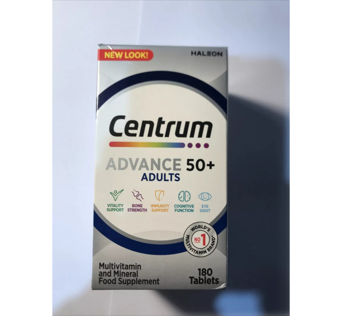 Вітамінно-мінеральний комплекс для дорослих Centrum Advance Multivitamins and Minerals (180 табл)