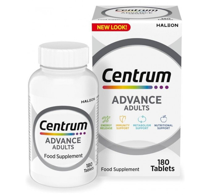 Вітамінно-мінеральний комплекс для дорослих Centrum Advance Multivitamins and Minerals (180 табл)