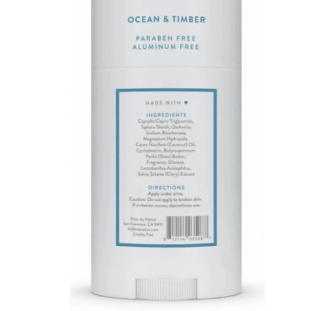 Органічний дезодорант Native з деревним та океанічним ароматом унісекс 75 г