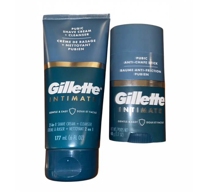Набір для інтимного гоління та догляду Gillette Intimate крем 177 мл і стік