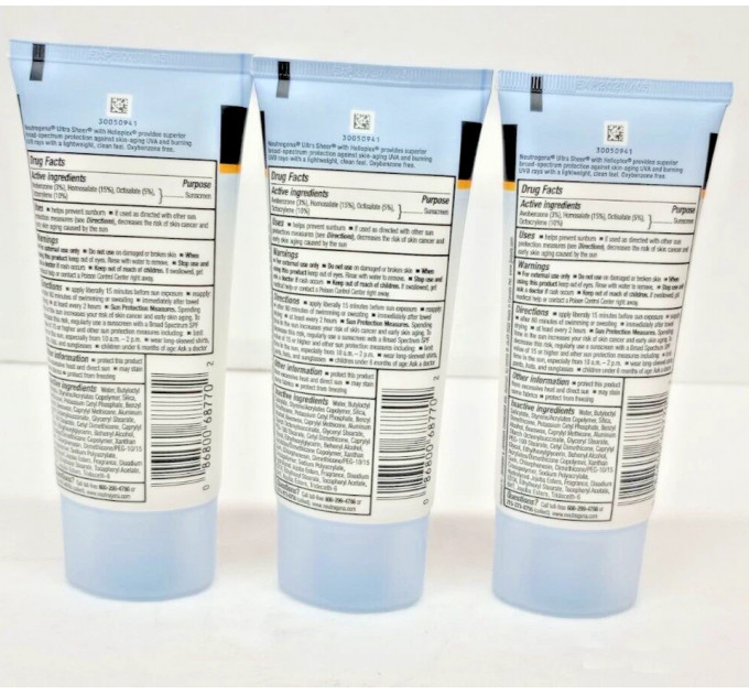 Сонцезахисний крем для обличчя і тіла Neutrogena Ultra Sheer Dry-Touch SPF 70 об'єм 88 мл