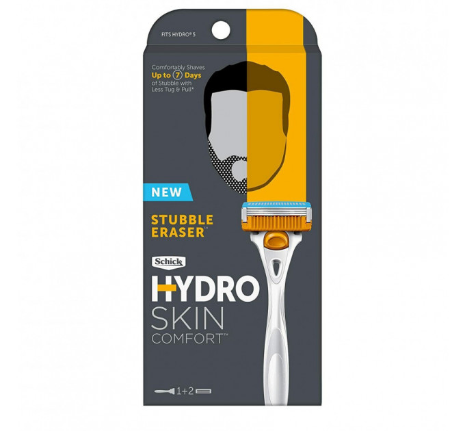 Бритва чоловіча Schick Hydro Skin Comfort Stubble Eraser (1 станок + 2 картриджі)