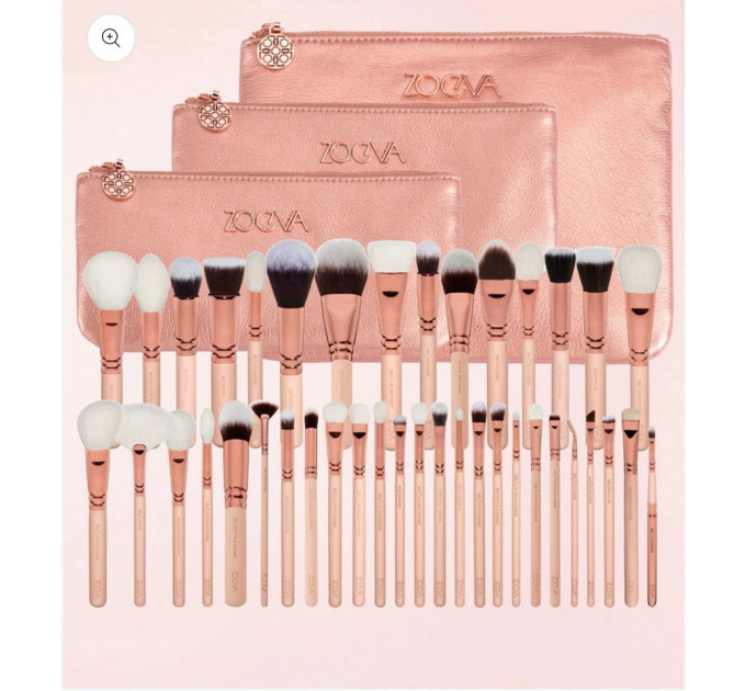 Набор кистей ZOEVA Rose Golden Vol.2 SBE40Z4 (40 кистей и 3 косметичка)