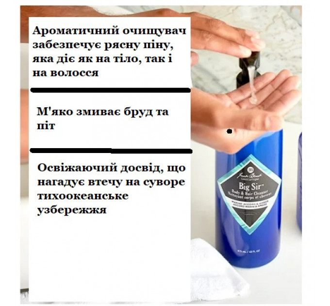 Jack Black Body & Hair All-Over Wash гель для тіла, обличчя та волосся