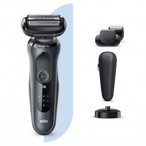 Электробритва Braun Series 6 60-N4500cs с триммером и зарядной станцией и чехлом черная