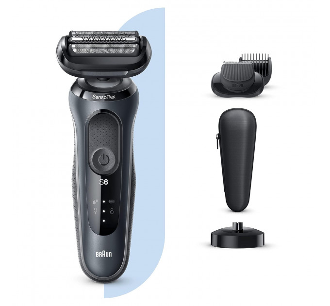Электробритва Braun Series 6 60-N4500cs с триммером и зарядной станцией и чехлом черная