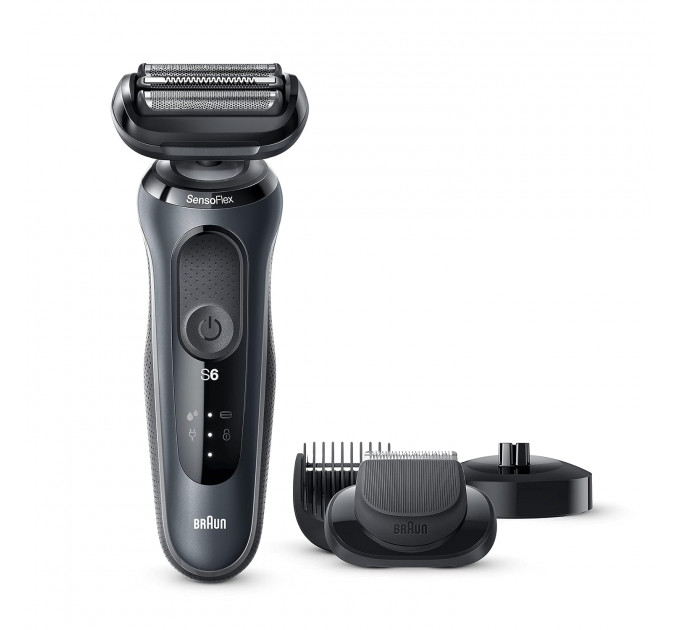 Электробритва Braun Series 6 60-N4500cs с триммером и зарядной станцией и чехлом черная