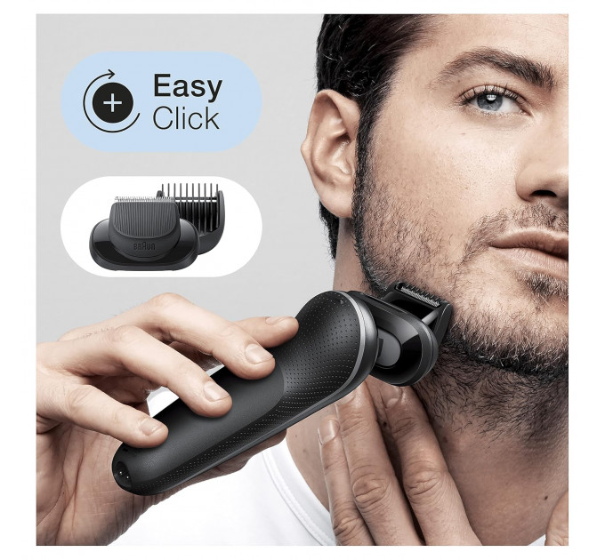 Электробритва Braun Series 6 60-N4500cs с триммером и зарядной станцией и чехлом черная