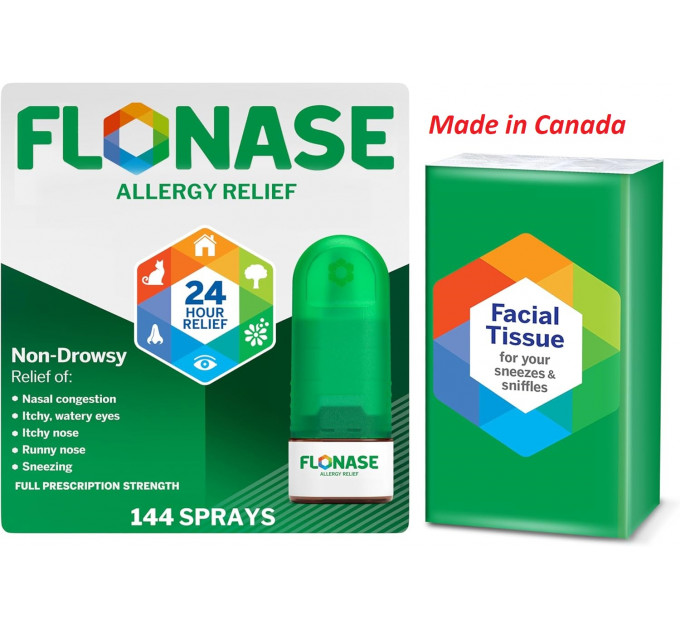Назальний спрей від алергічного риніту Flonase Allergy Relief 24 години 2 флакони по 144 дози