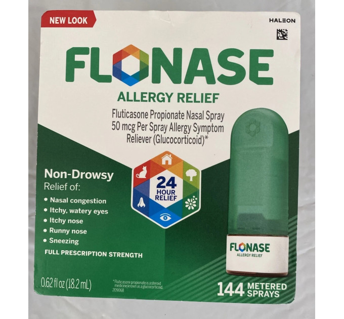 Назальний спрей від алергічного риніту Flonase Allergy Relief 24 години 2 флакони по 144 дози