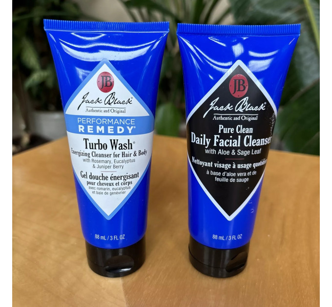 Чоловічий набір Jack Black очищуючий гель та гель для душу-шампунь по 88 мл