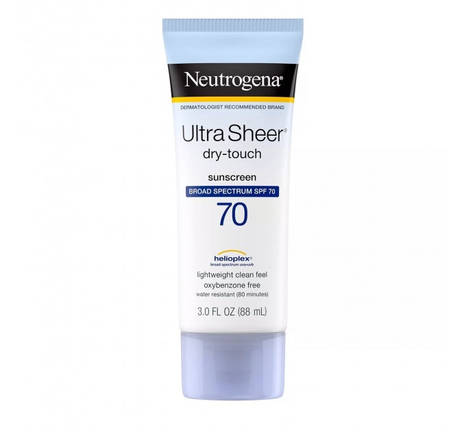 Сонцезахисний крем для обличчя і тіла Neutrogena Ultra Sheer Dry-Touch SPF 70 об'єм 88 мл
