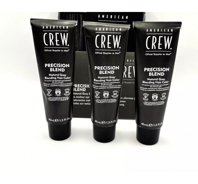 Система маскування сивого волосся рівень 2-3 American Crew Precision Blend Dark 3x40 мл