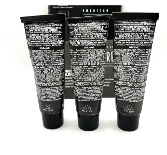 Система маскування сивого волосся рівень 2-3 American Crew Precision Blend Dark 3x40 мл