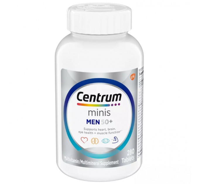 Комплекс мультивітамінів і мінералів Centrum Minis Silver для чоловіків після 50 років міні розмір 280 капсул