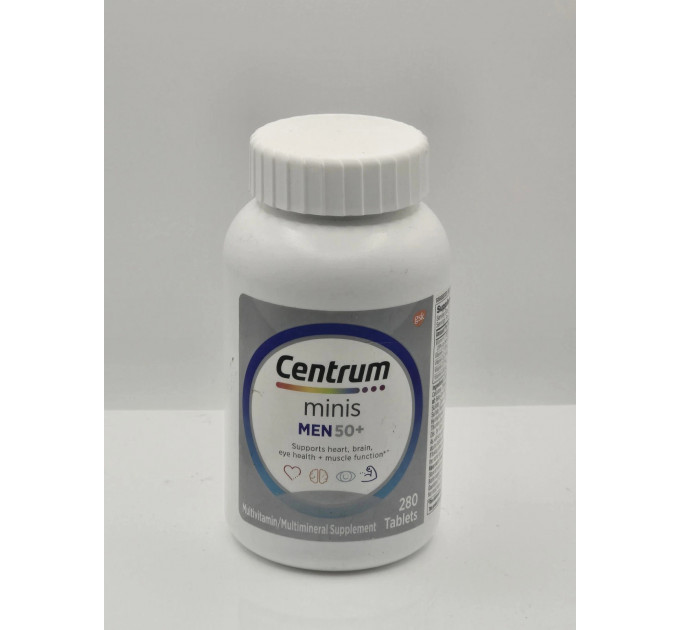 Комплекс мультивітамінів і мінералів Centrum Minis Silver для чоловіків після 50 років міні розмір 280 капсул