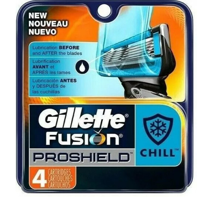 Бритвені касети Gillette Fusion5 ProShield Chill з ефектом охолодження 2 шт.