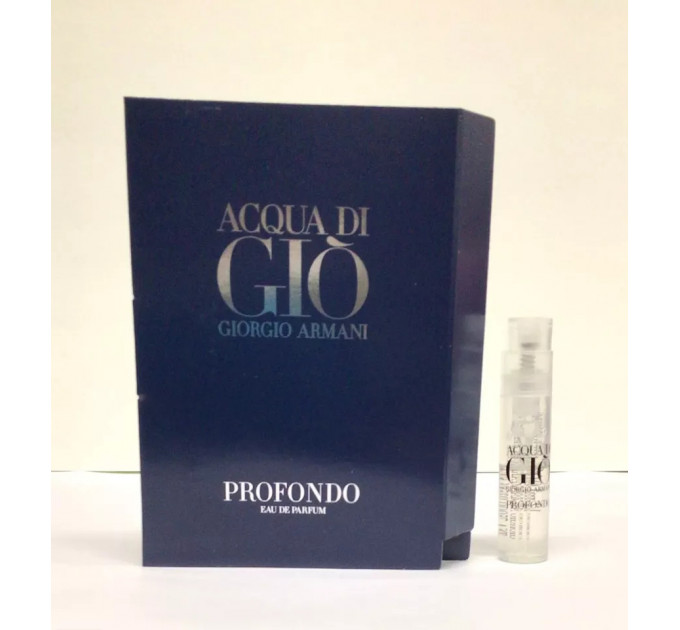 Пробник мужской парфюмерной воды Giorgio Armani Acqua Di Gio Profondo 1.2 мл