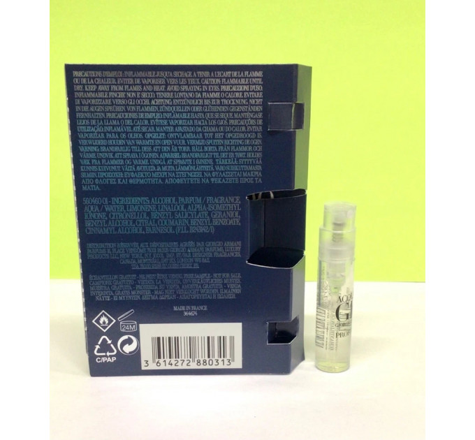 Пробник мужской парфюмерной воды Giorgio Armani Acqua Di Gio Profondo 1.2 мл
