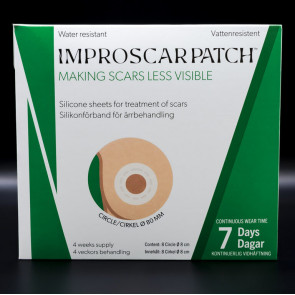Круглий пластир проти післяопераційних рубців на грудях Improscar Patch 80 мм