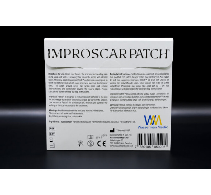 Круглый пластырь против послеоперационных рубцов на груди Improscar Patch 80 мм