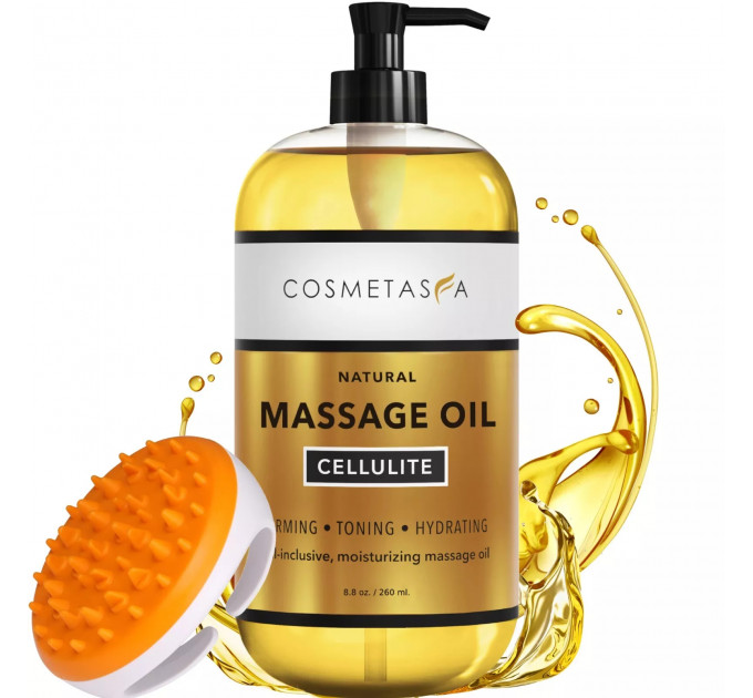 Антицелюлітне масажне масло Cosmetasa 500 мл з масажером