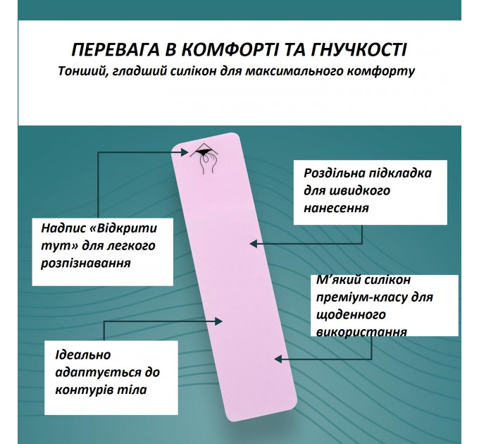 Силіконовий пластир від шрамів та рубців Epi-Derm C-Strip (3,6 х 15 см)