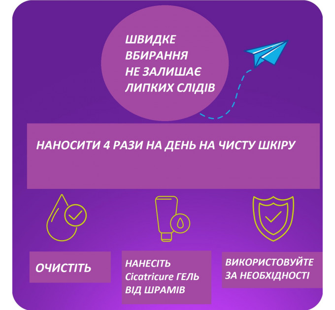 Гель від шрамів CICATRICURE Advanced Scar Gel для дітей 28 мл гіпоалергенний з ароматом винограду