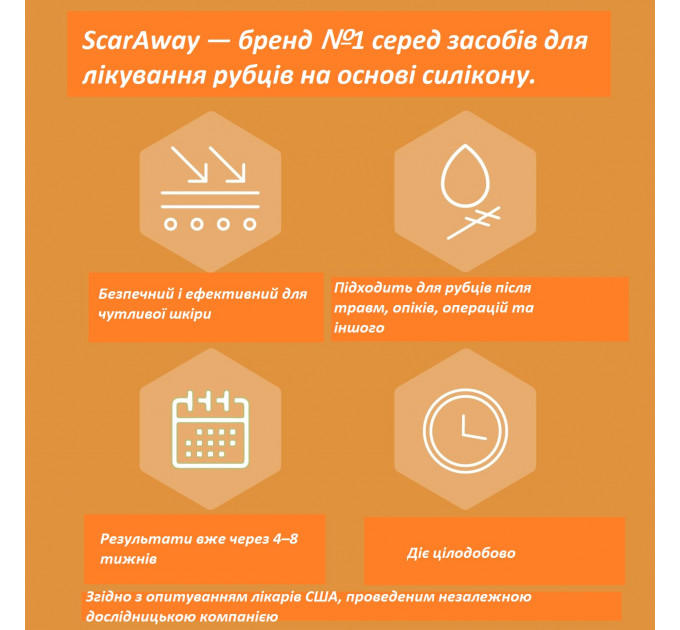 Силиконовый гель ScarAway Kids для лечения шрамов и  рубцов для детей  6 г