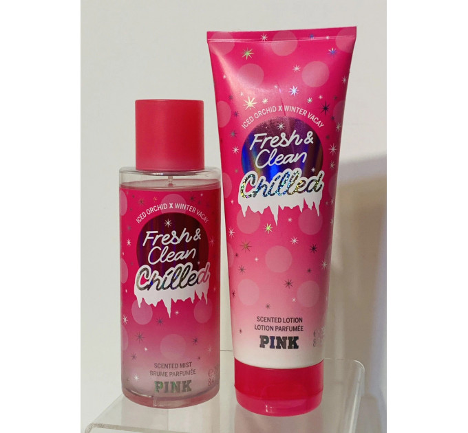 Парфумований набір для тіла Victoria's Secret Fresh & Clean Chilled спрей 250 мл і лосьйон 236 мл